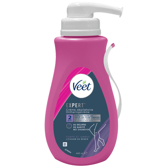 Veet Expert Crème Dépilatoire Peaux Sensibles - Corps & Jambes, 400ml | Veet
